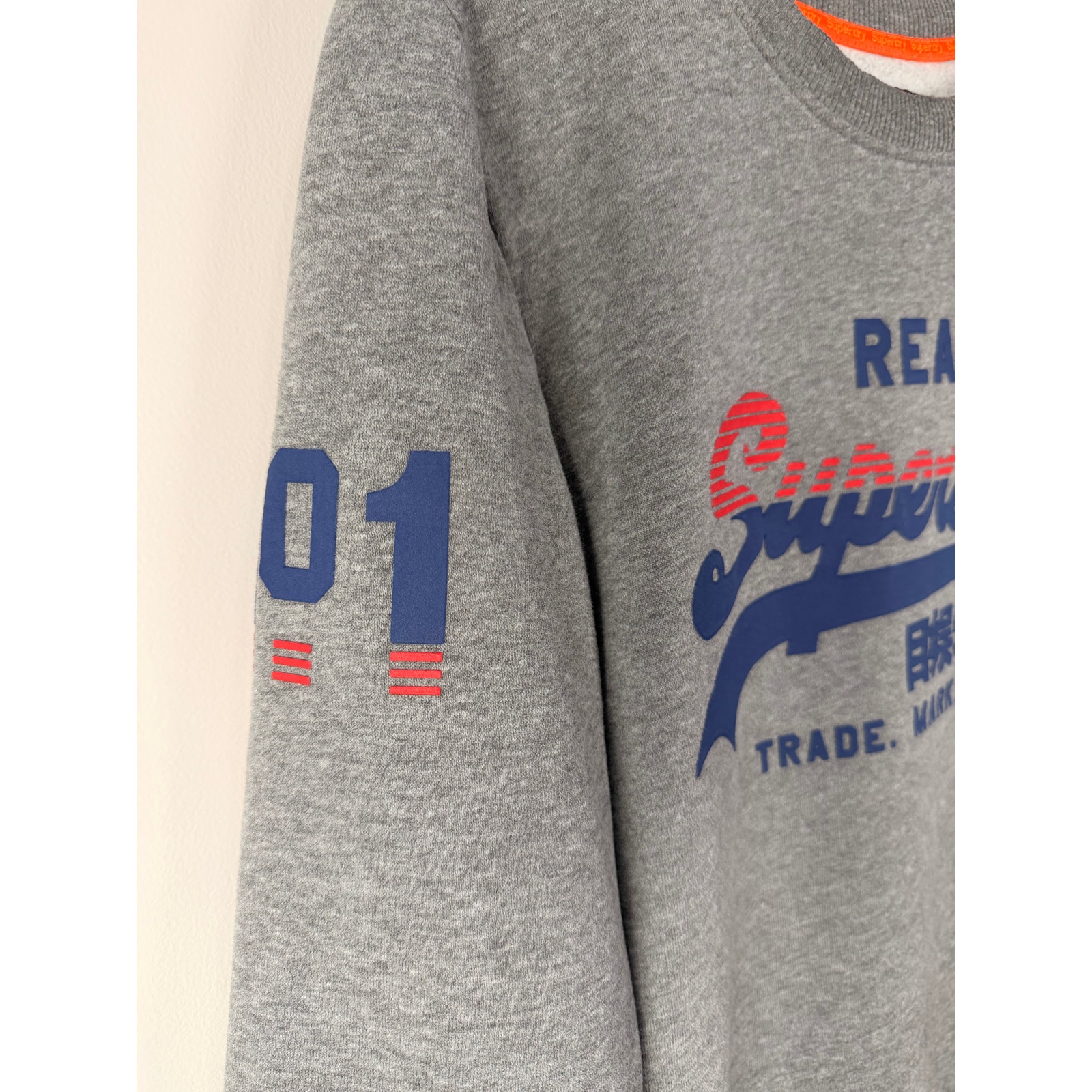 Superdry Gray/Orange Sweatshirt - Men's Medium - Excellent — image 3 of 8